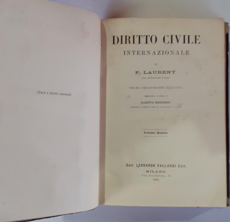 Diritto civile internazionale Volume 4