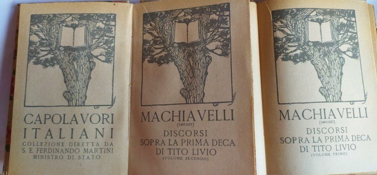 Discorsi sopra la prima deca di Tito Livio Volume I II
