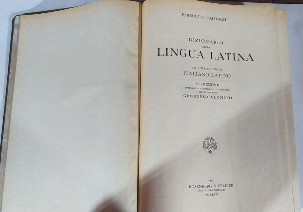Dizionario della lingua latina Vol. II Dizionario italiano-latino