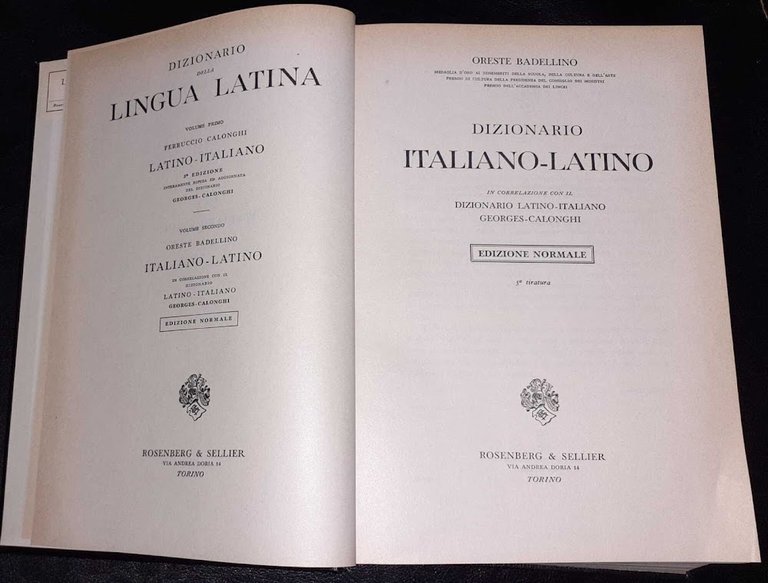 Dizionario italiano-latino. Volume secondo