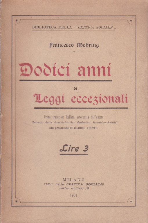 Dodici anni di Leggi eccezionali