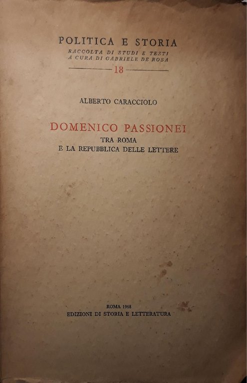 Domenico Passionei - tra Roma e la repubblica delle lettere