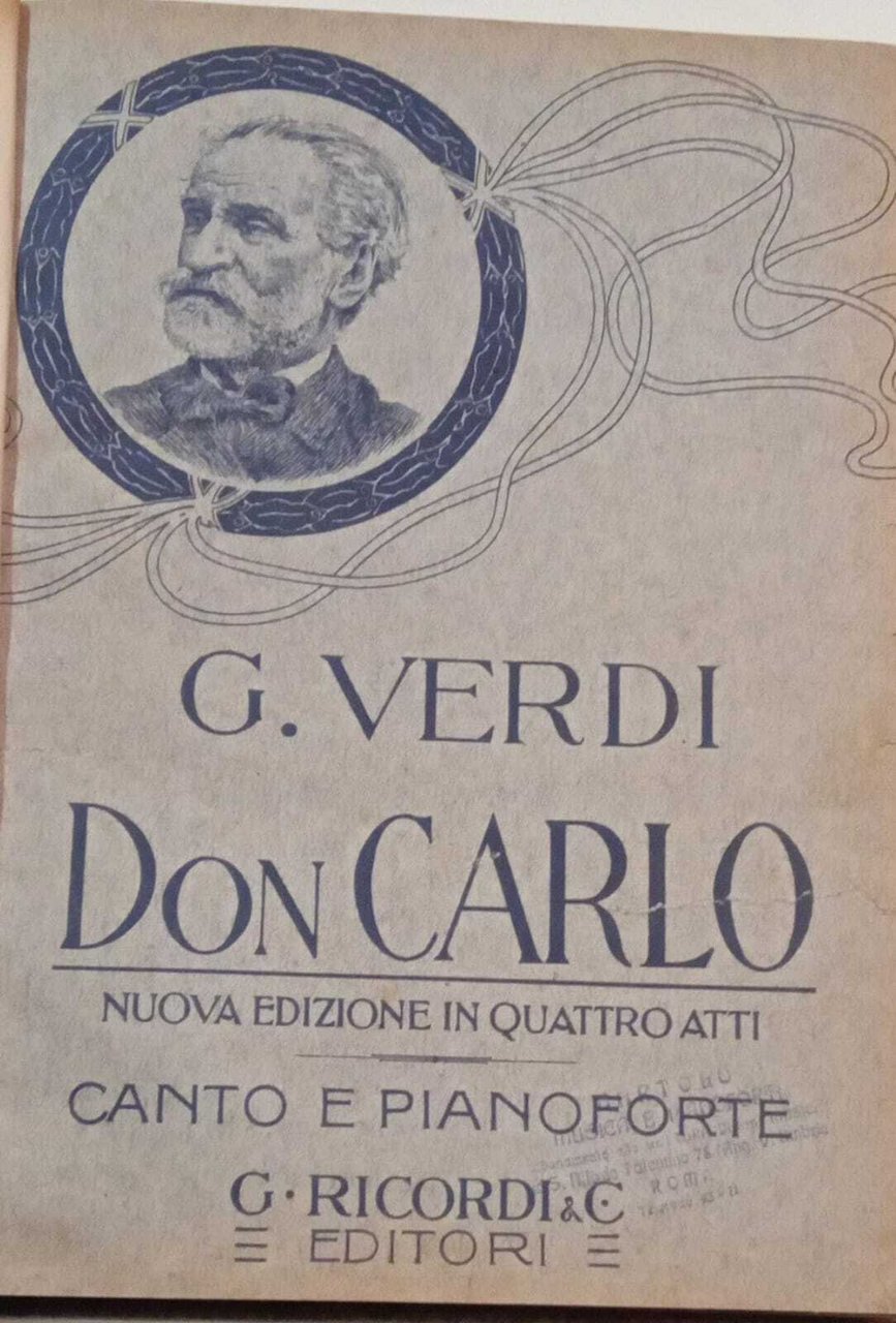 Don Carlo - nuova edizione in quattro atti - canto …