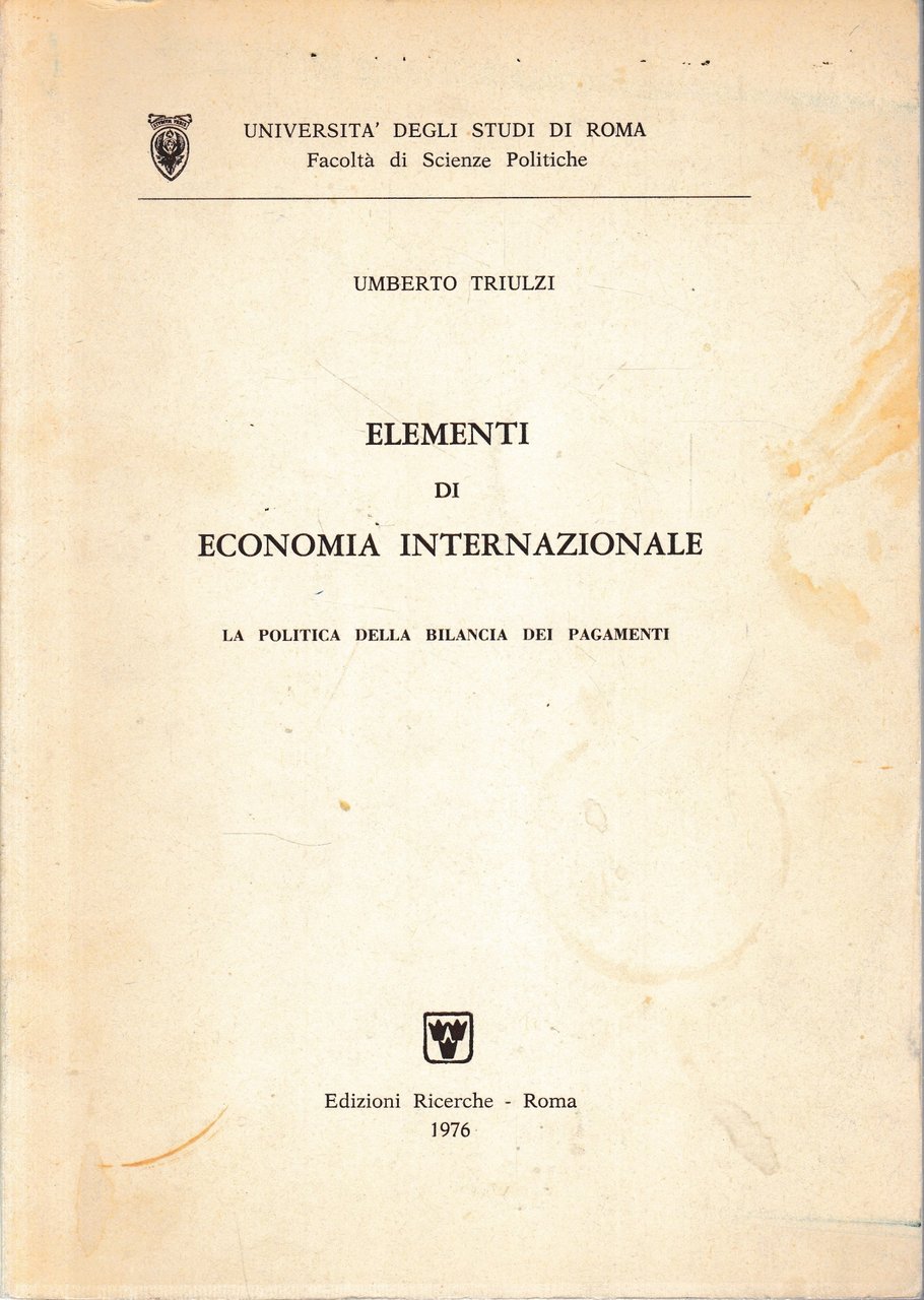 Elementi di economia internazionale.