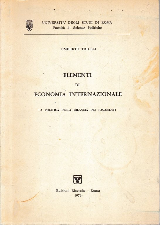 Elementi di economia internazionale.