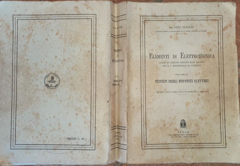 Elementi di elettrotecnica. Volume IV Tecnica degli impianti elettrici