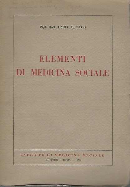 ELEMENTI DI MEDICINA SOCIALE | Immagine Gallery 2