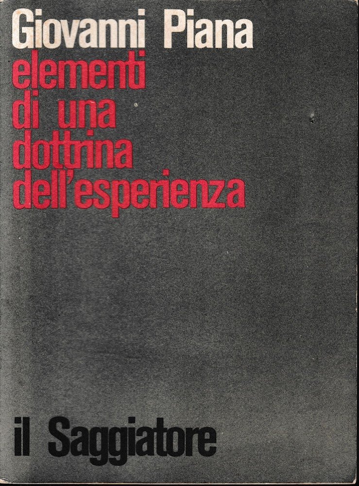 Elementi di una dottrina dell'esperienza