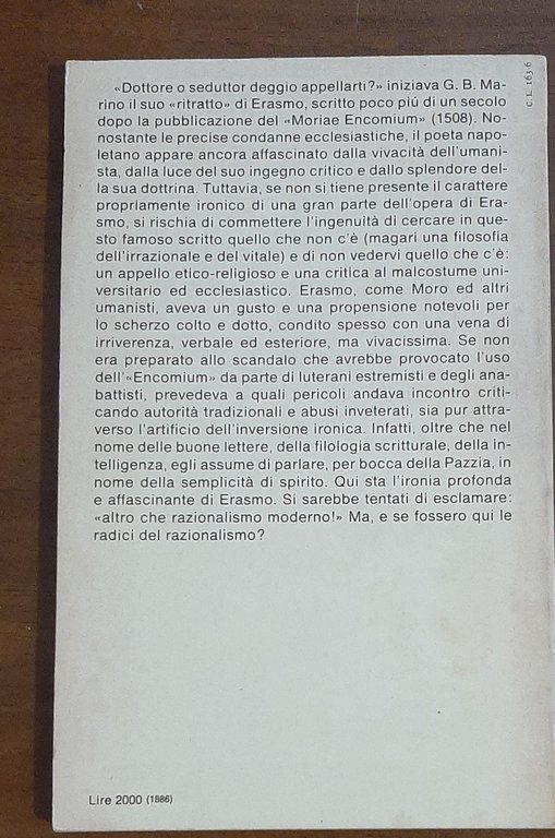 ERASMO DA ROTTERDAM ELOGIO DELLA PAZZIA | Immagine Gallery 4