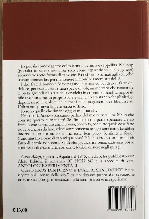 Eros dintorno e d'altri sentimenti