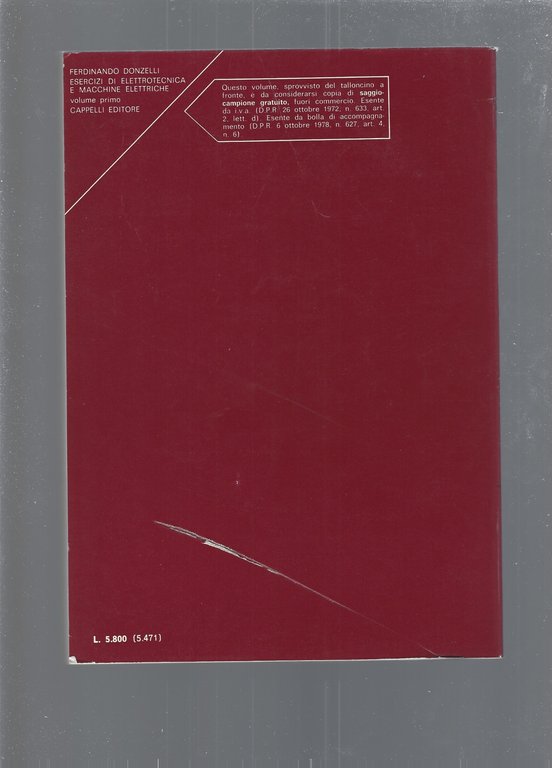 ESERCIZI DI ELETTROTECNICA E MACCHINE ELETTRICHE, vol.1