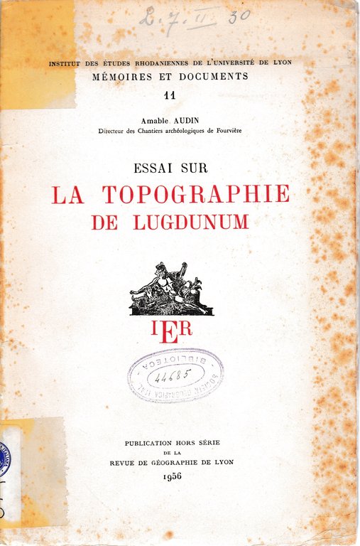 Essai sur la topographie de Lugdunum