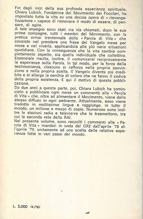Essere la tua parola. Chiara Lubich e cristiani di tutto …