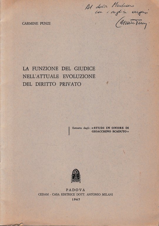 Estratto dagli: Studi in onore di Gioacchino Scaduto. La funzione …