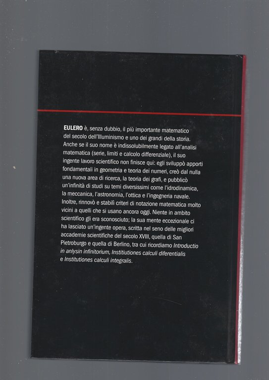 EULERO. L' ANALISI MATEMATICA. NUMERI AL LIMITE