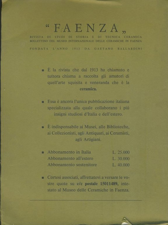 Faenza. Bollettino del museo internazionale delle ceramiche in Faenza. Anno … | Immagine Gallery 4