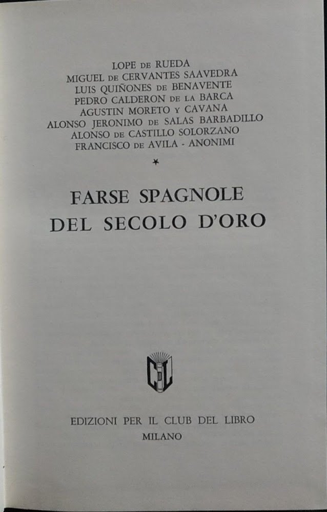 Farse spagnole del secolo d'oro | Immagine principale