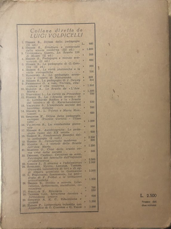 Fondamenti filosofici della pedagogia. Vol.II