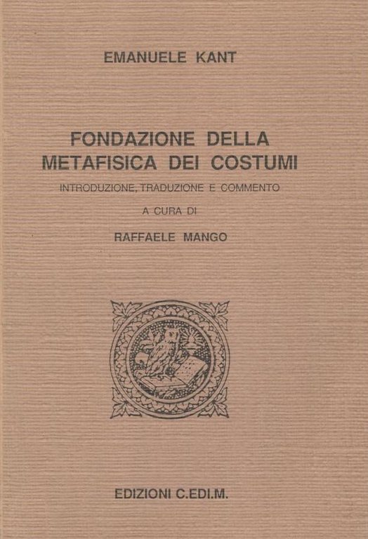 Fondazione della metafisica dei costumi