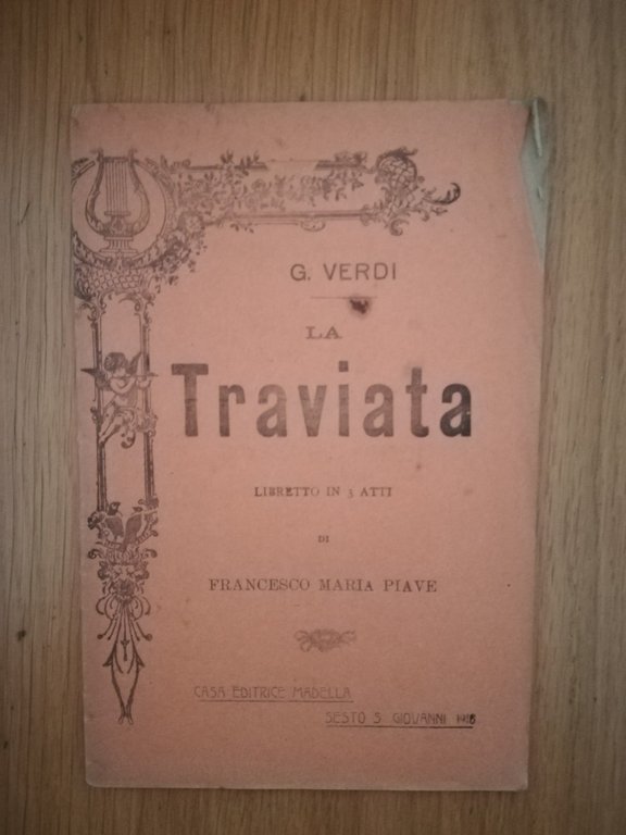 G. Verdi La Traviata libretto in 3 atti