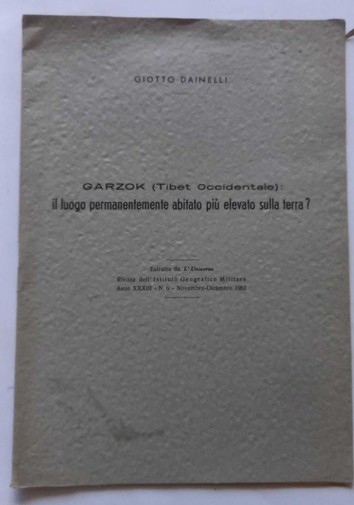 Garzok (tibet Occidentale): luogo abitato più elevato sulla terra? (Estratto)