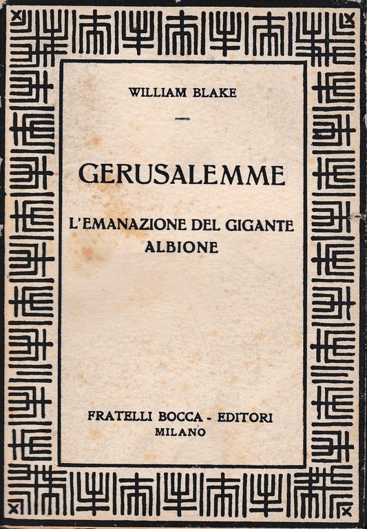 Gerusalemme l'emanazione del gigante Albione