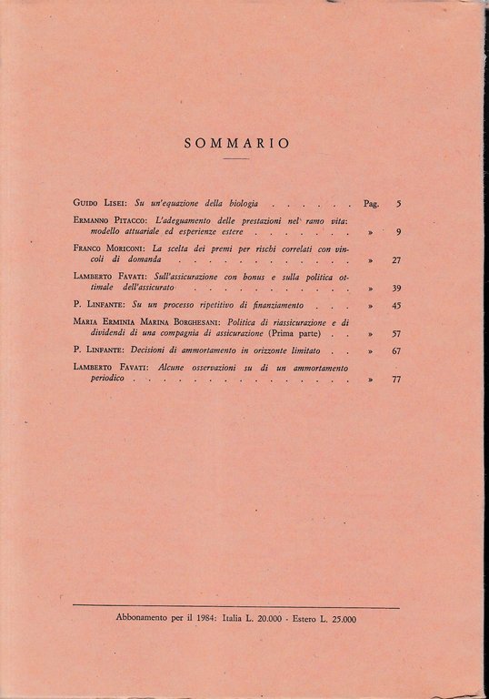 Giornale dell'Istituto Italiano degli Attuari. Anno XLVII - n. 1-2, … | Immagine Gallery 4