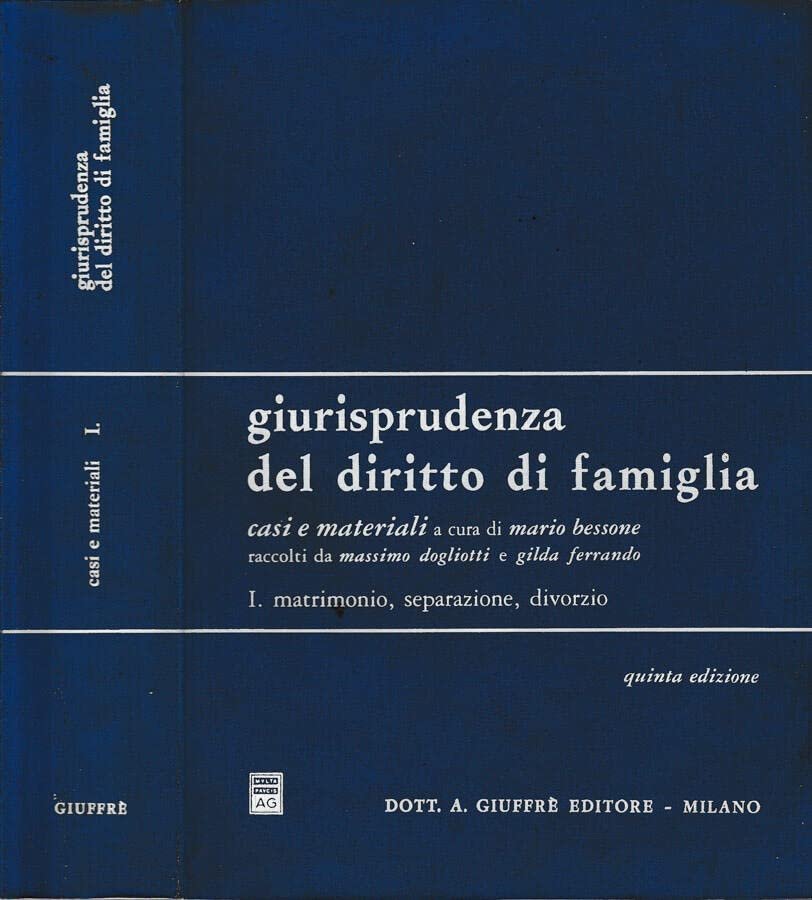 Giurisprudenza del diritto di famiglia. Casi e materiali. Matrimonio, separazione, … | Immagine principale