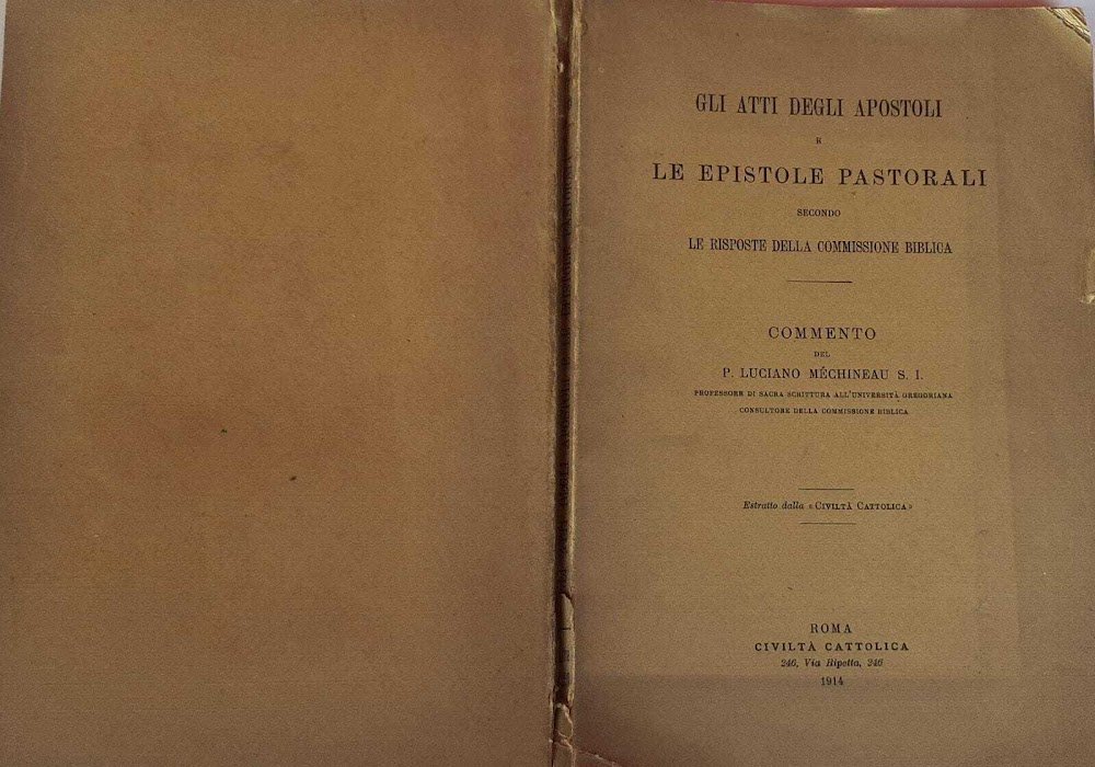 Gli atti degli apostoli e le epistole pastorali secondo le …