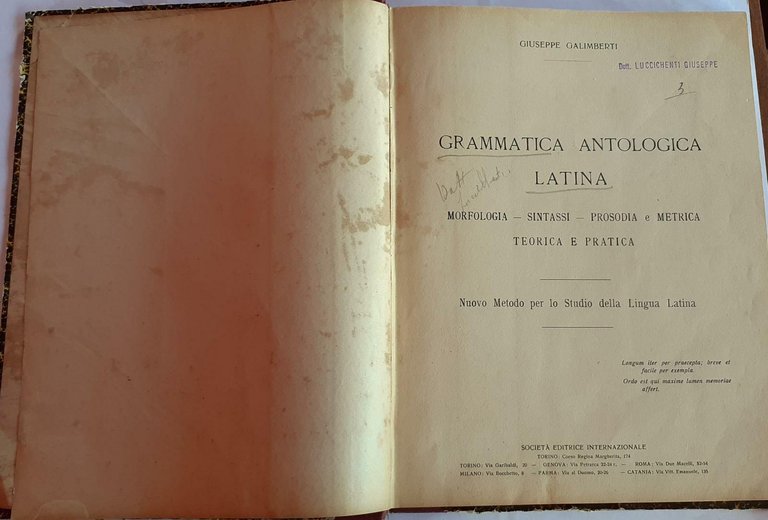 Grammatica antologica latina. Morfologia, sintassi, prosodia e metrica teorica e … | Immagine Gallery 2