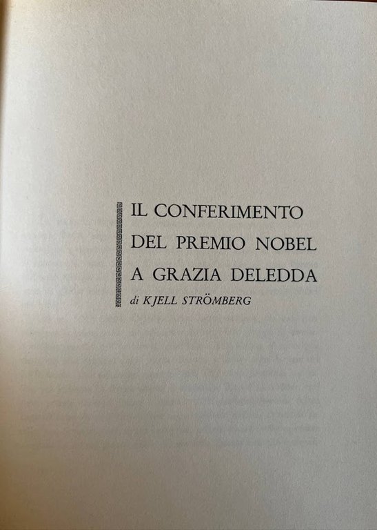 Grazia Deledda. Premio Nobel per la letteratura 1926