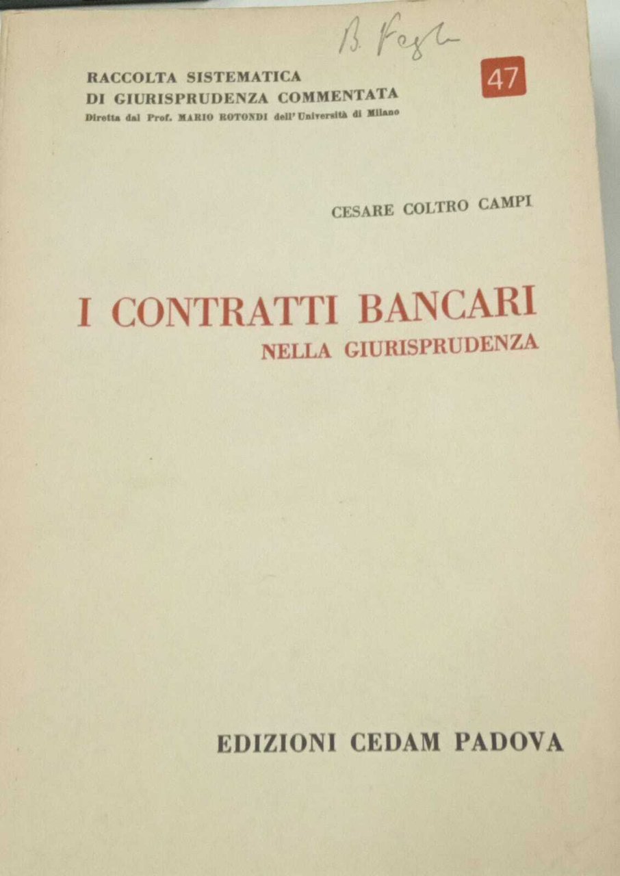 I contratti bancari nella giurisprudenza