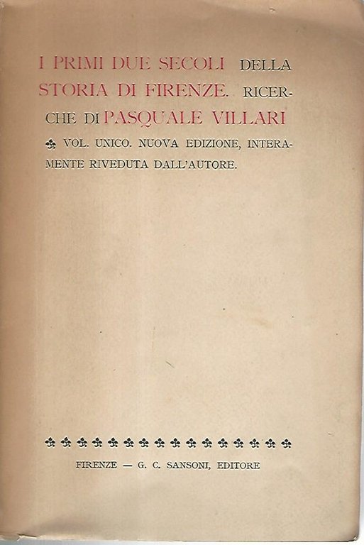 I primi due secoli della storia di Firenze