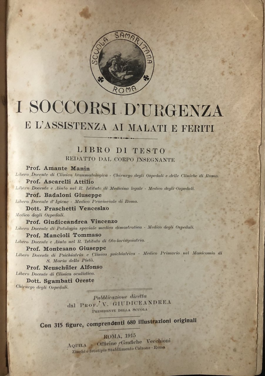 I soccorsi d'urgenza e l'assistenza ai malati e feriti | Immagine principale