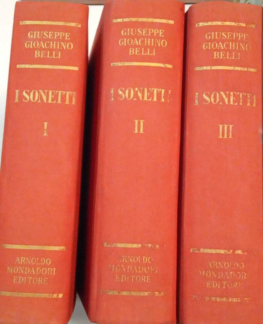 I sonetti di Giuseppe Gioacchino Belli (tre volumi) | Immagine principale