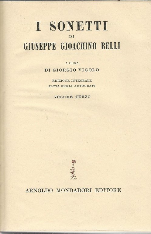I sonetti di Giuseppe Gioachino Belli. Volume terzo | Immagine Gallery 2