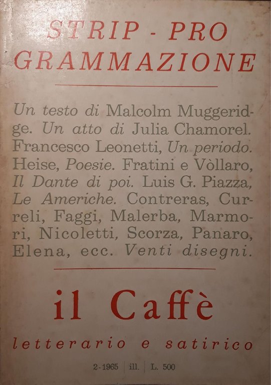 Il Caffè letterario e satirico: strip-programmazione n.2/1965