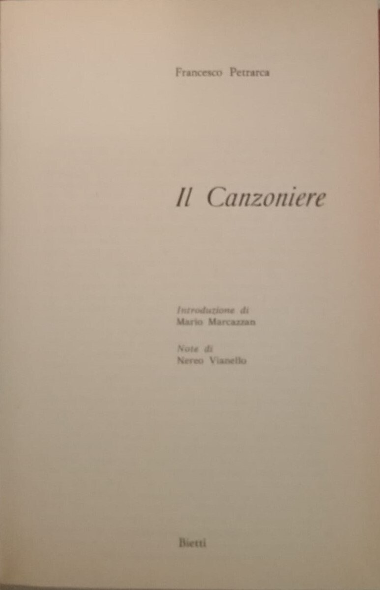Il canzoniere