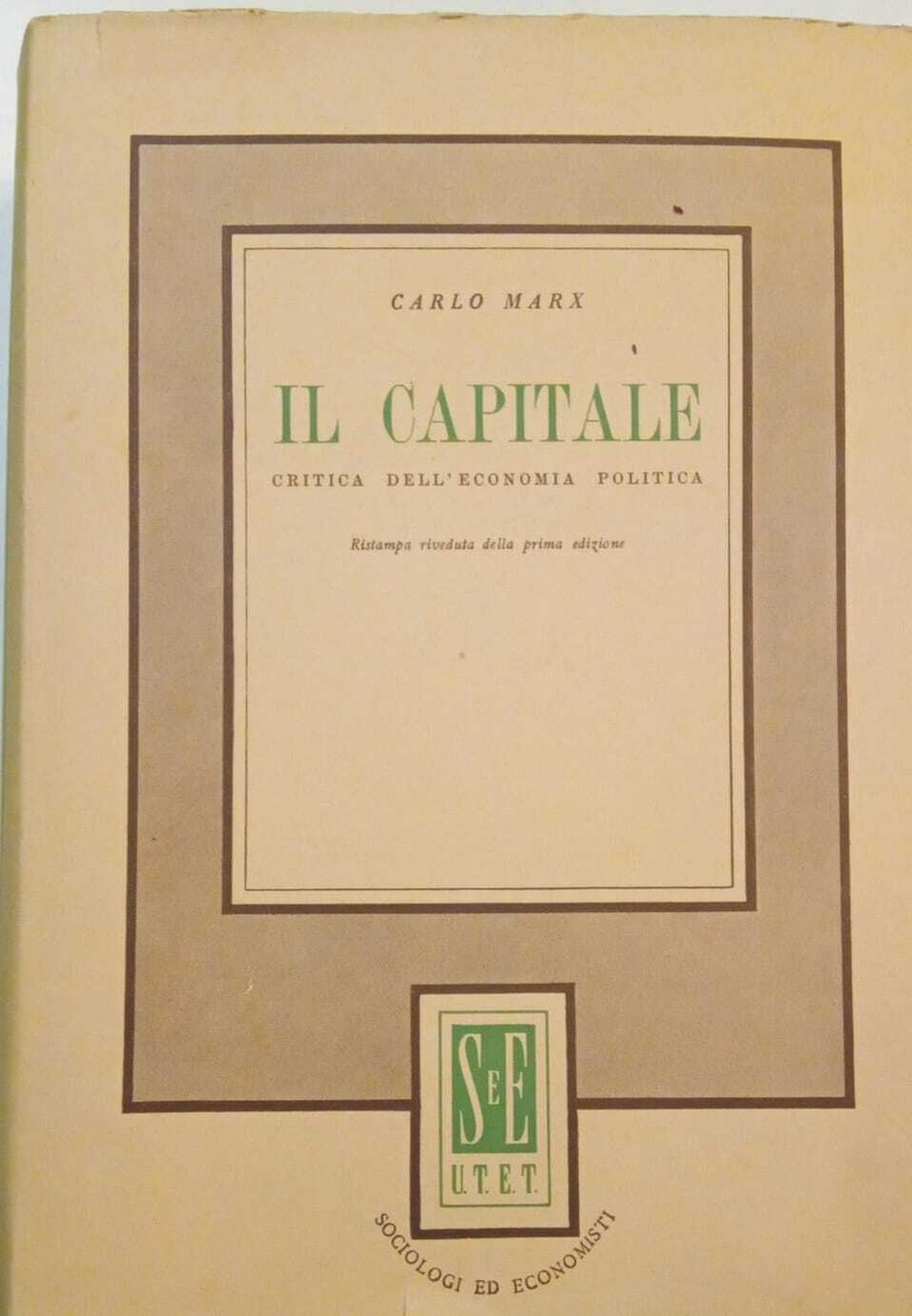 Il capitale critica dell'economia politica