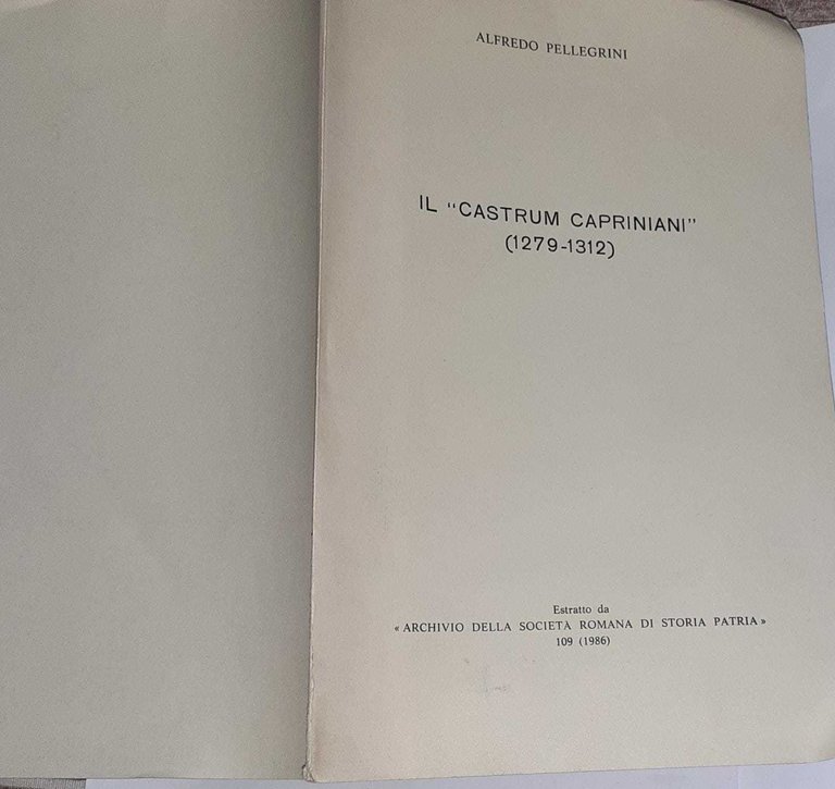 Il Castrum Capriniani 1279-1312