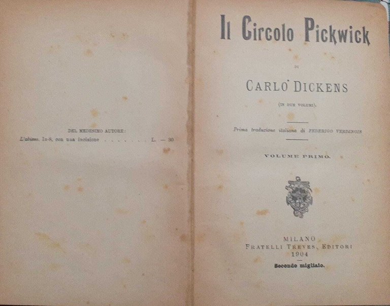 Il circolo Pickwick. Volume primo
