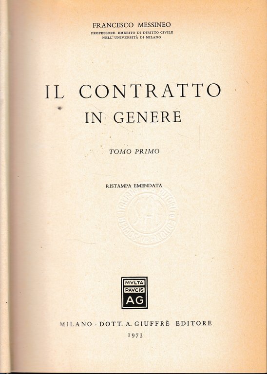 Il contratto in genere. Ristampa emendata | Immagine Gallery 2