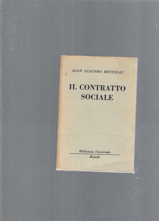 IL CONTRATTO SOCIALE