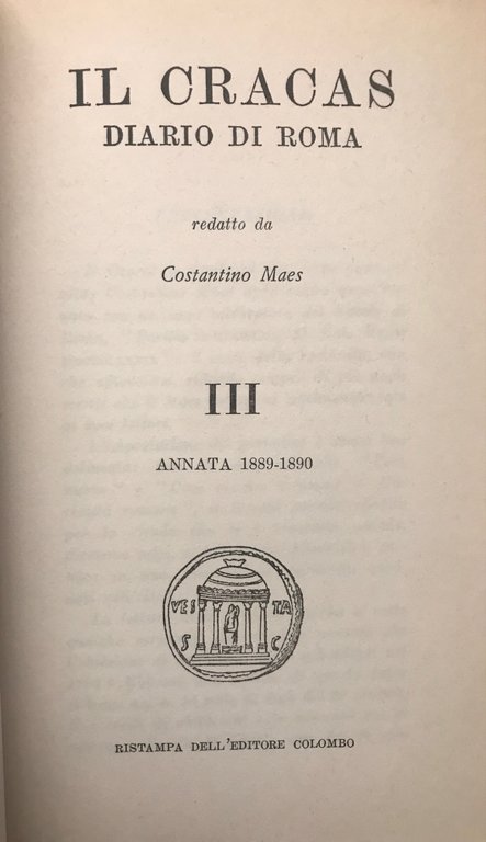 Il Cracas - Diario di Roma - Volume III - … | Immagine Gallery 3