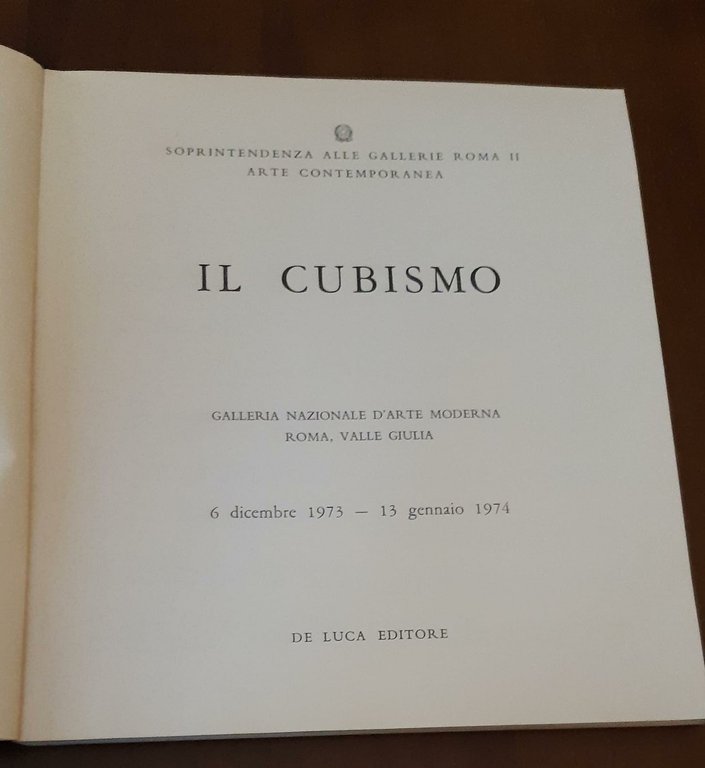 Il cubismo. Galleria nazionale d'arte moderna roma, valle giulia