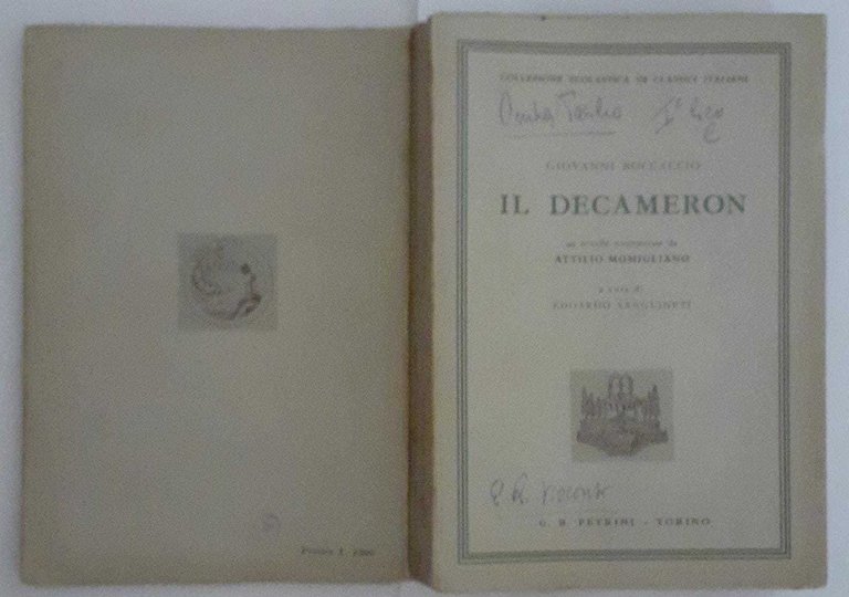 Il Decameron. 49 novelle commentate da Attilio Momigliano a cura …