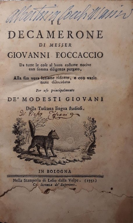 Il Decamerone di messer Giovanni Boccaccio