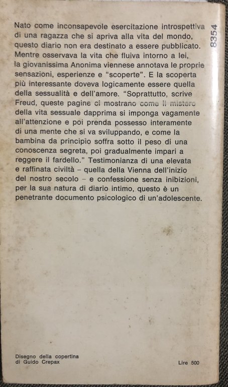 Il diario di una giovinetta. Con una lettera di Freud