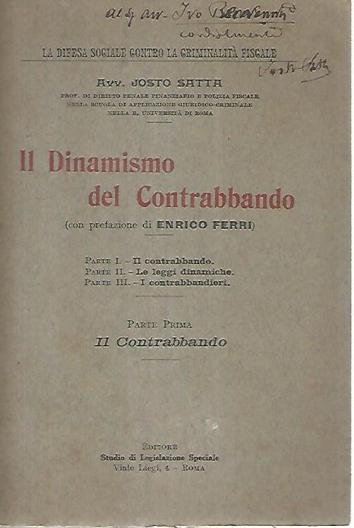 Il dinamismo del contrabbando. Parte prima: Il Contrabbando