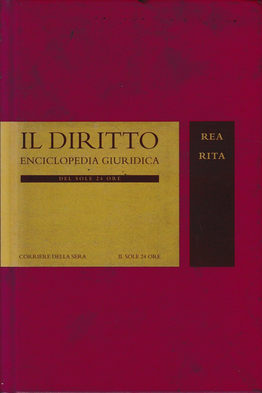 Il Diritto. Enciclopedia Giuridica. Vol. 13: REA-RITA | Immagine principale